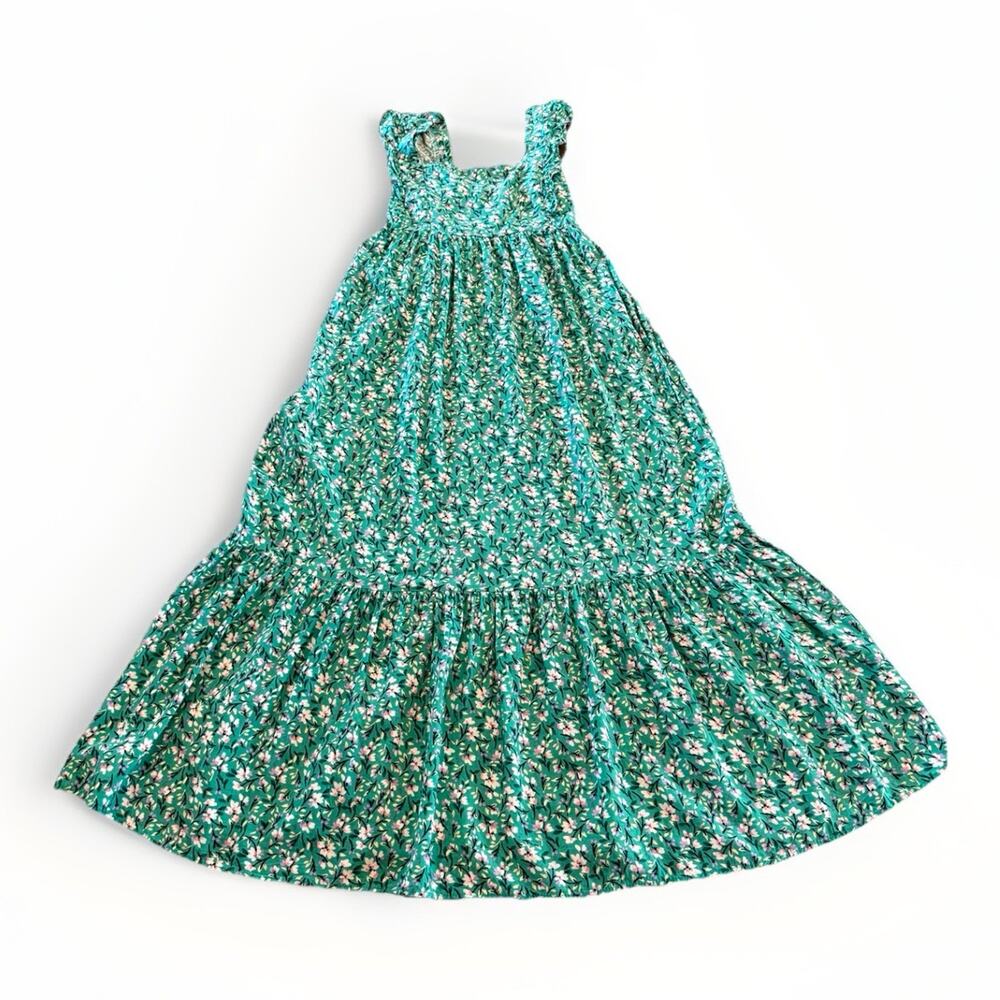 Love Ady Womens Green Floral Pattern Sleeveless Fit Flare Dress Size S SMALL USA